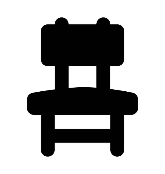 Silla Glyph Vector Icono — Archivo Imágenes Vectoriales