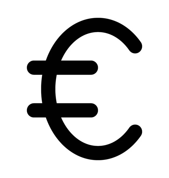 Icône Vectorielle Euro Glyphe — Image vectorielle