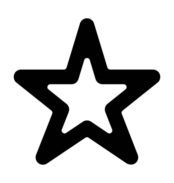Estrella Glifo Vector Icono — Vector de stock