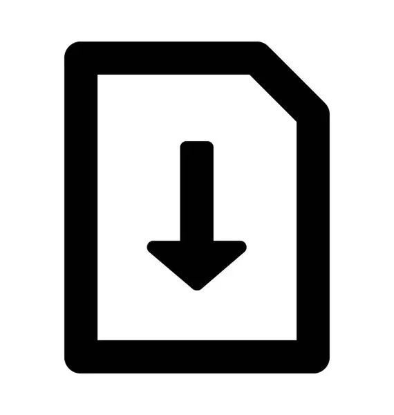 Download File Glyph Vector Icon — Stock Vector