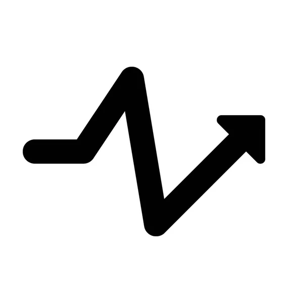 Graphen Glyphen Vektorsymbol — Stockvektor
