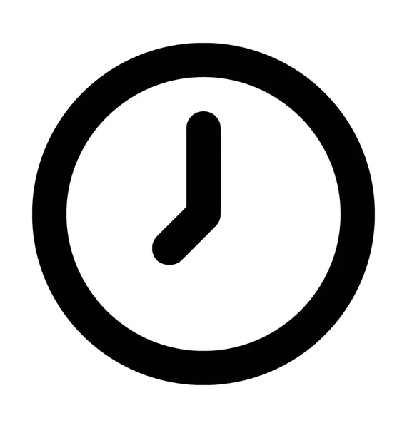 Reloj Glifo Vector Icono — Vector de stock