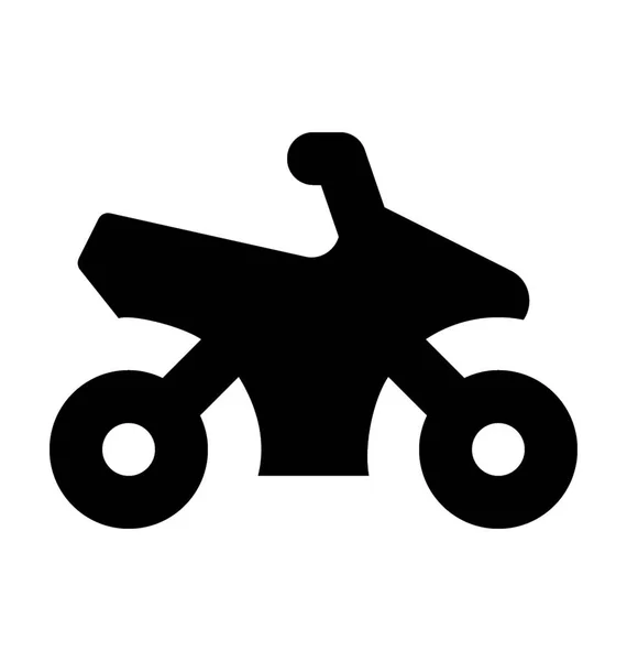 Quad Bicicleta Glyph Vetor Ícone — Vetor de Stock