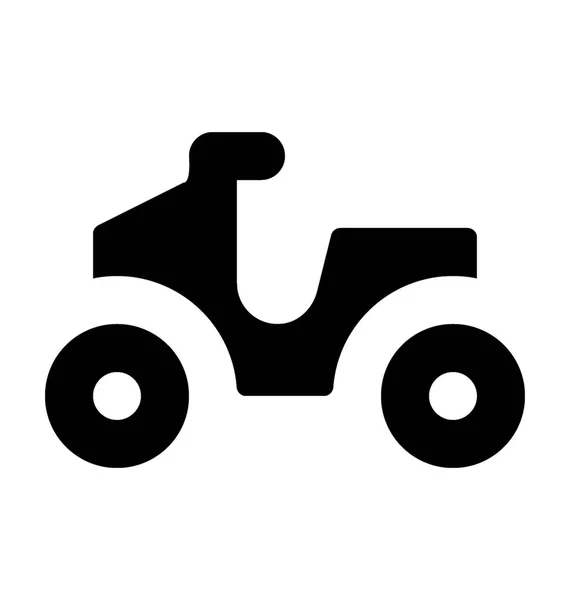 Quad Fahrrad Glyphen Vektorsymbol — Stockvektor