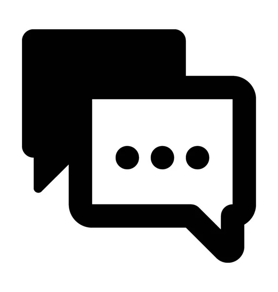 Chat Bubble Glyph Vector Icono — Archivo Imágenes Vectoriales