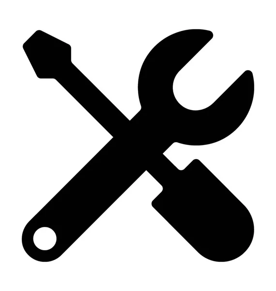 Рабочие Инструменты Glyph Vector Icon — стоковый вектор