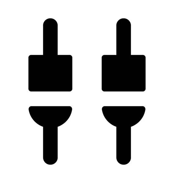 插孔电缆标志符号向量图标 — 图库矢量图片