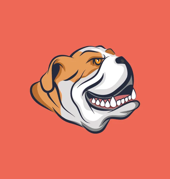 Bulldog Gekleurde Vector Icon — Stockvector