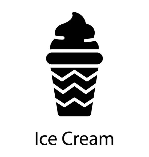 Cone Ice Cream Topping Cone Ice Cream — Stock Vector