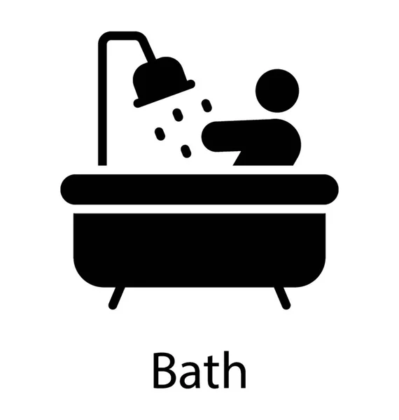 Design Ikone Für Dusche Bad Und Wellness — Stockvektor