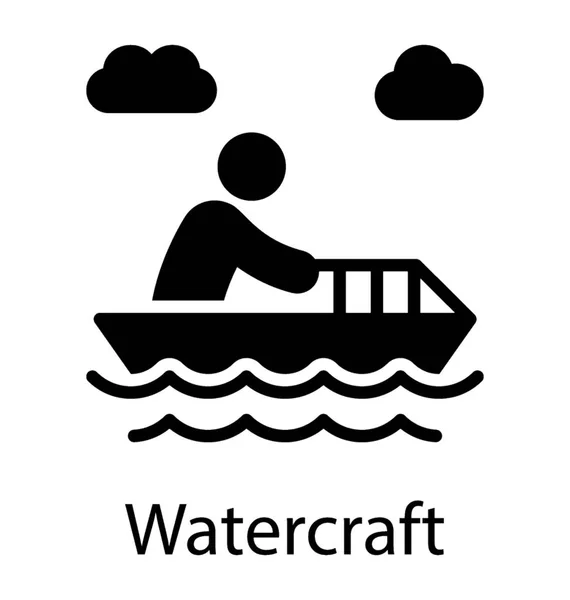 Motor Boot Gebruikt Voor Watersport — Stockvector