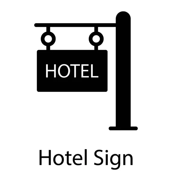 Hanging Hotel Sign — Stock Vector