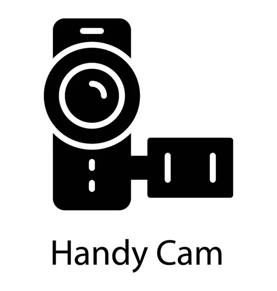 Dispositivo Portátil Com Tela Pequena Botões Mostrando Uma Ideia Handycam — Vetor de Stock