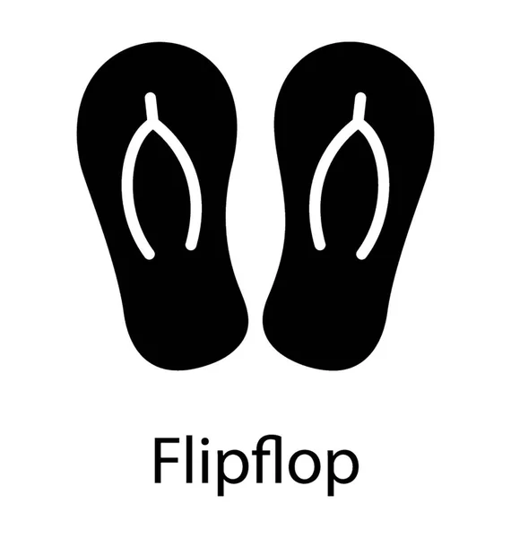 Casual Footwear Sandal Shape Representing Flip Flops — Stock Vector