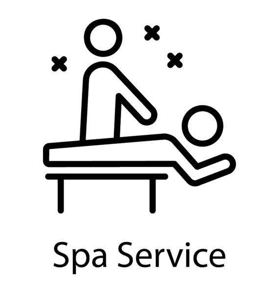 Person Med Massageterapi Spa — Stock vektor