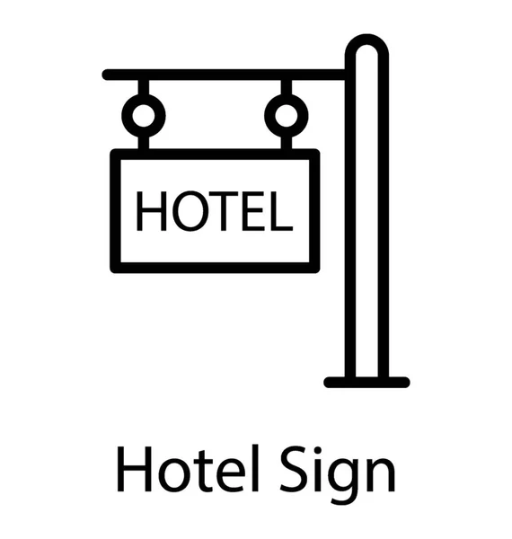 Повесившийся Знак Отеля — стоковый вектор