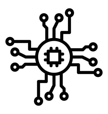 Entegre devreler mikroişlemci satırının simge vektör