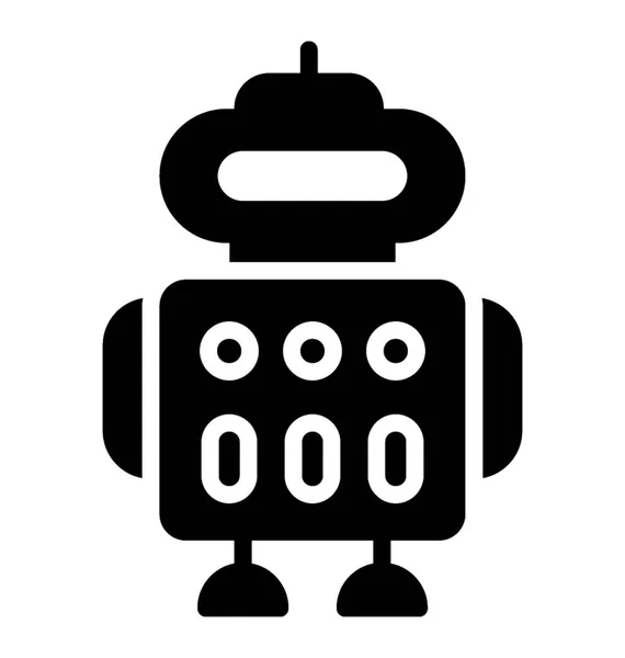Ένα Βιονικό Άνθρωπο Τεχνητή Νοημοσύνη Που Ονομάζεται Ρομπότ — Διανυσματικό Αρχείο