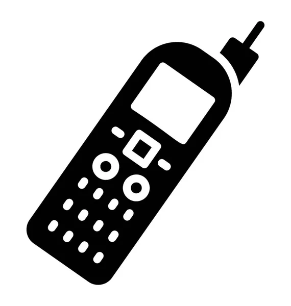 Teléfono Inalámbrico Para Comunicación Walkie Talkie Icono — Archivo Imágenes Vectoriales