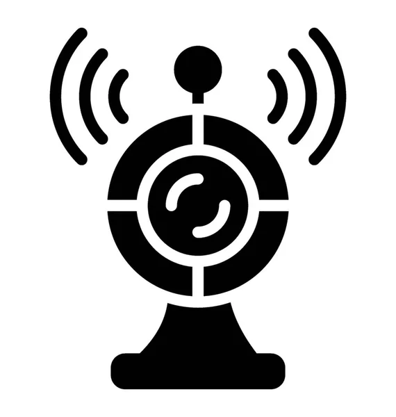 Conception Icône Glyphe Tour Signal Internet Sans Fil — Image vectorielle