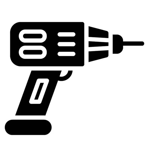 Dispositivo Eléctrico Utilizado Para Perforar Agujeros Máquina Perforación — Vector de stock