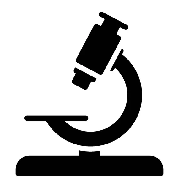 Glif Simgesi Tasarım Mikroskop Simgesi Laboratuvar Araştırma — Stok Vektör