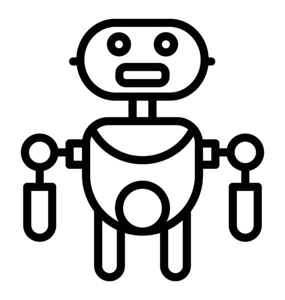 Ένα Βιονικό Άνθρωπο Τεχνητή Νοημοσύνη Που Ονομάζεται Ρομπότ — Διανυσματικό Αρχείο