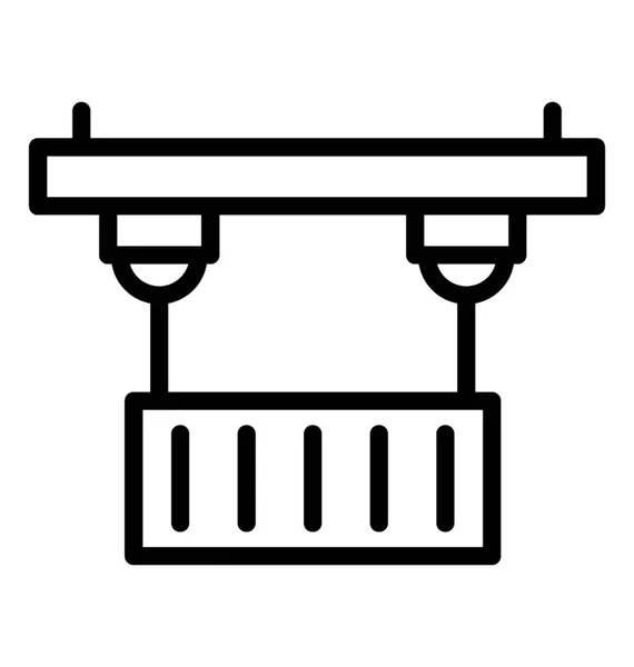 Conception Icône Ligne Levage Conteneurs — Image vectorielle