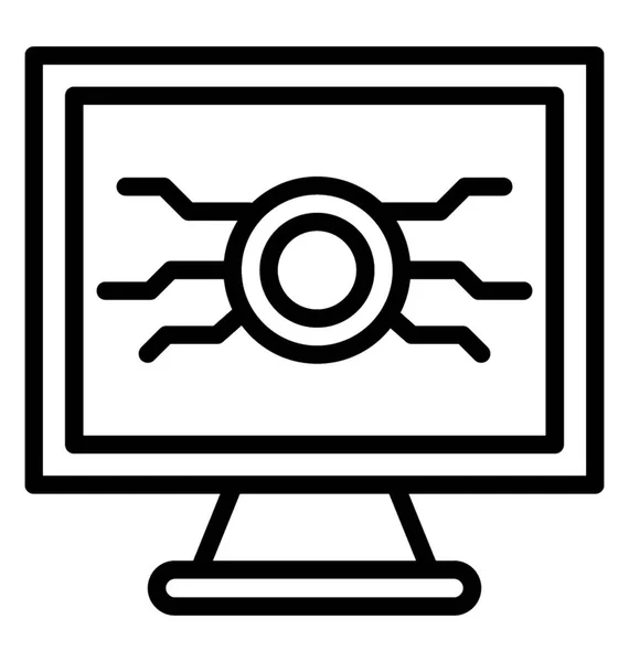 Icona Della Tecnologia Internet Della Tecnologia Informatica — Vettoriale Stock