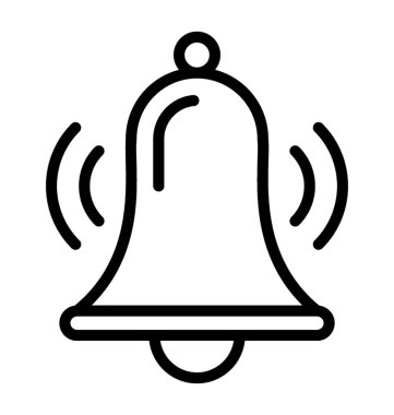 Alarm ve bildirim için Bell tasarım simge