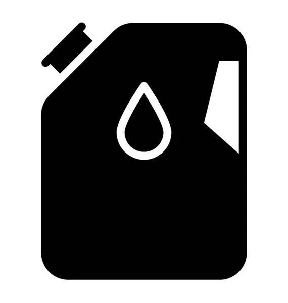 Ein Behälter Gefüllt Mit Benzin Benzinkanister Symbol — Stockvektor