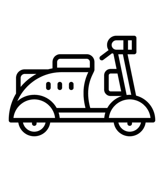Мотоцикл Стиле Ретро Веспа Скутер — стоковый вектор