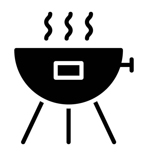 Bbq Grill Ion Smoke — Stock Vector
