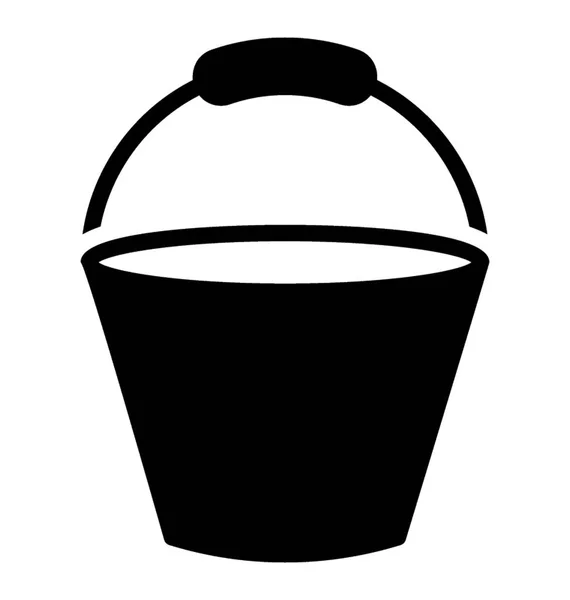 Glyph Icon Design Water Bucket — Stock Vector