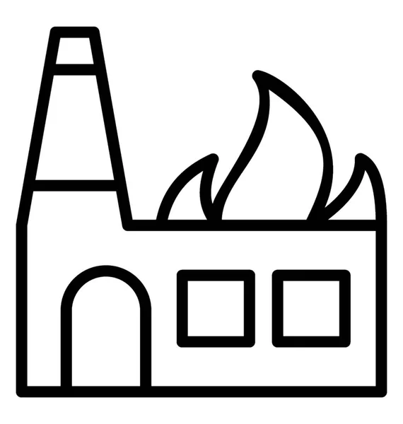 Une Maison Feu Concept Assurance Incendie — Image vectorielle