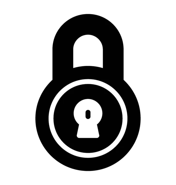 Glyph Icon Lock Security Concept — Stock Vector