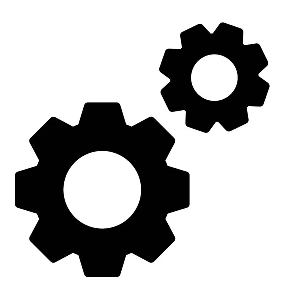 Configuración Configuraciones Con Icono Diseño Engranajes — Vector de stock