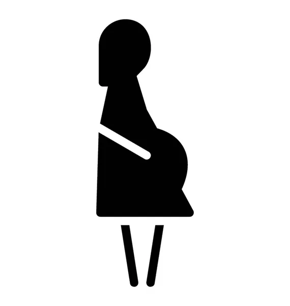 怀孕的夫人图标头像 — 图库矢量图片