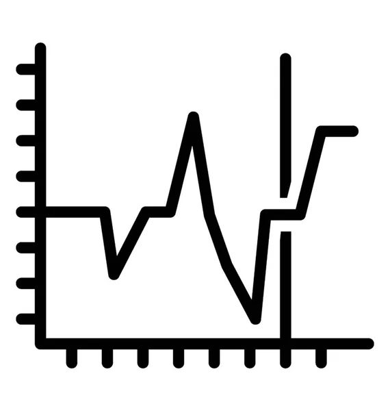 Visualização Dados Gráfico Linha — Vetor de Stock