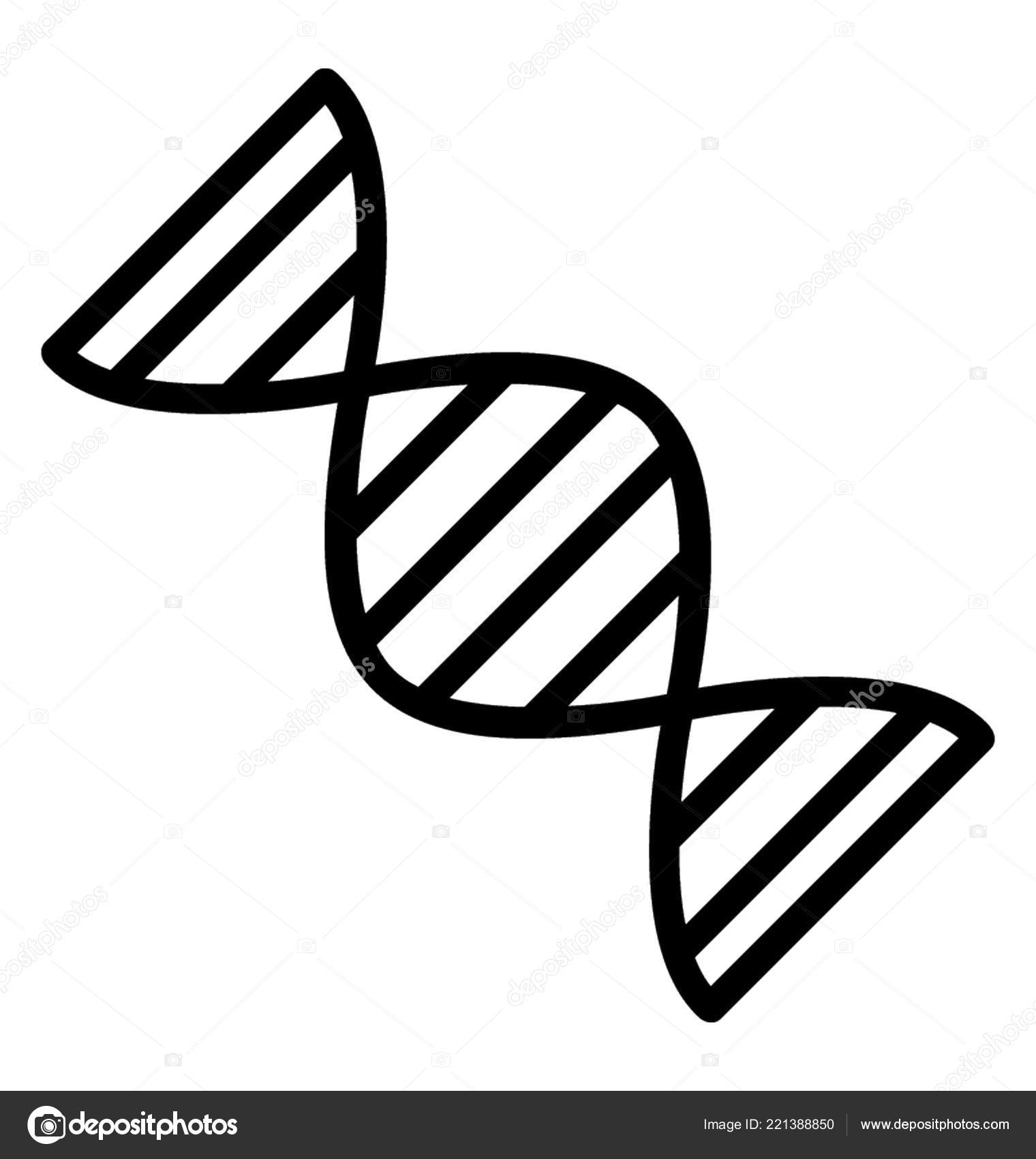 Dna Strand Design Icon Genetics Concept Stock Vector