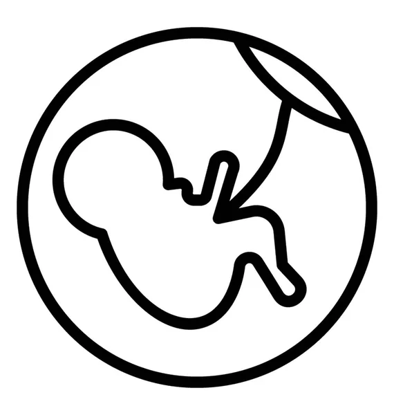 女人子宫里未出生的婴儿 — 图库矢量图片
