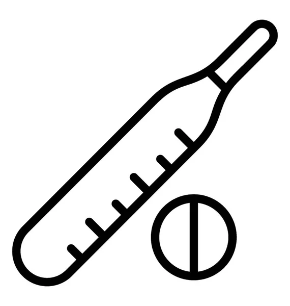 Ein Klinisch Analoges Thermometer Zur Temperaturmessung — Stockvektor