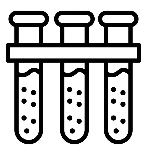 Laboratoriumglaswerk Gewend Chemische Monster Reageerbuis — Stockvector