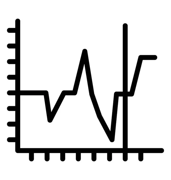 Visualisierung Von Liniendiagrammen — Stockvektor