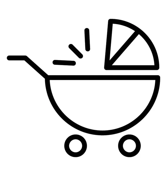 Kinderwagen Isolierter Icon Vektor — Stockvektor