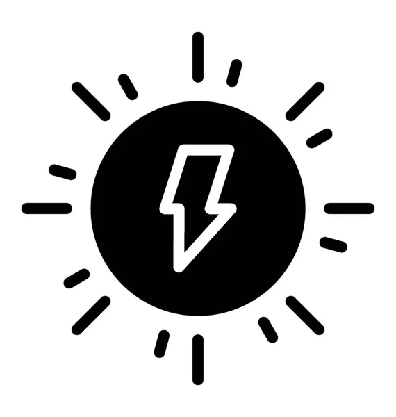 太陽エネルギーの中のエネルギーのシンボル — ストックベクタ