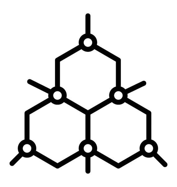 Atomes Ensemble Représentant Structure Moléculaire — Image vectorielle