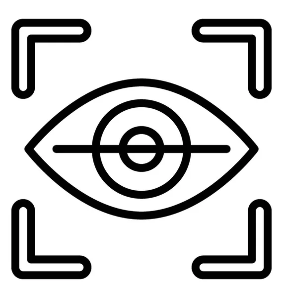 Auge Unter Fokus Fadenkreuz Mit Überwachungssymbol — Stockvektor