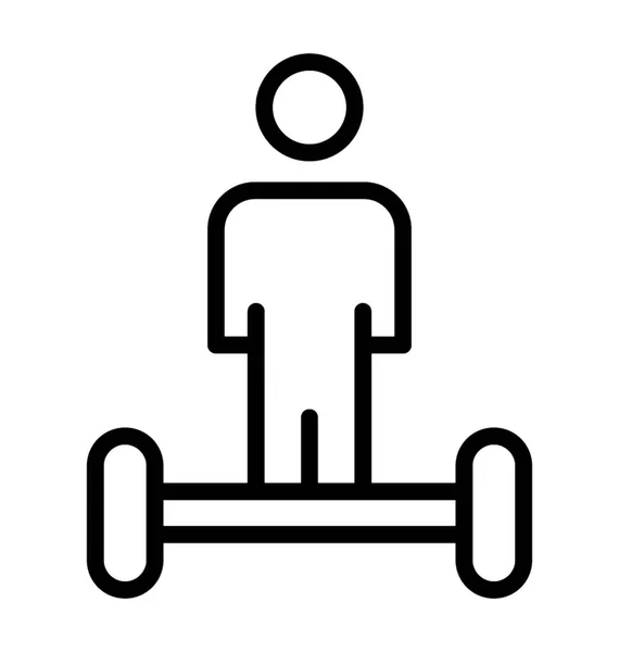 Human Avatar Mit Schweren Gewichten Präsentiert Gewichtheben Konzept — Stockvektor
