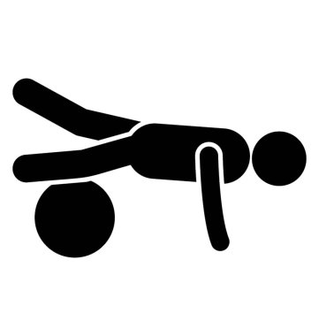 Spor salonunda egzersiz tarafından yoga topu yapan bir erkek 